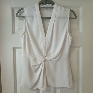 Reiss Ivory Twist Front Blouse